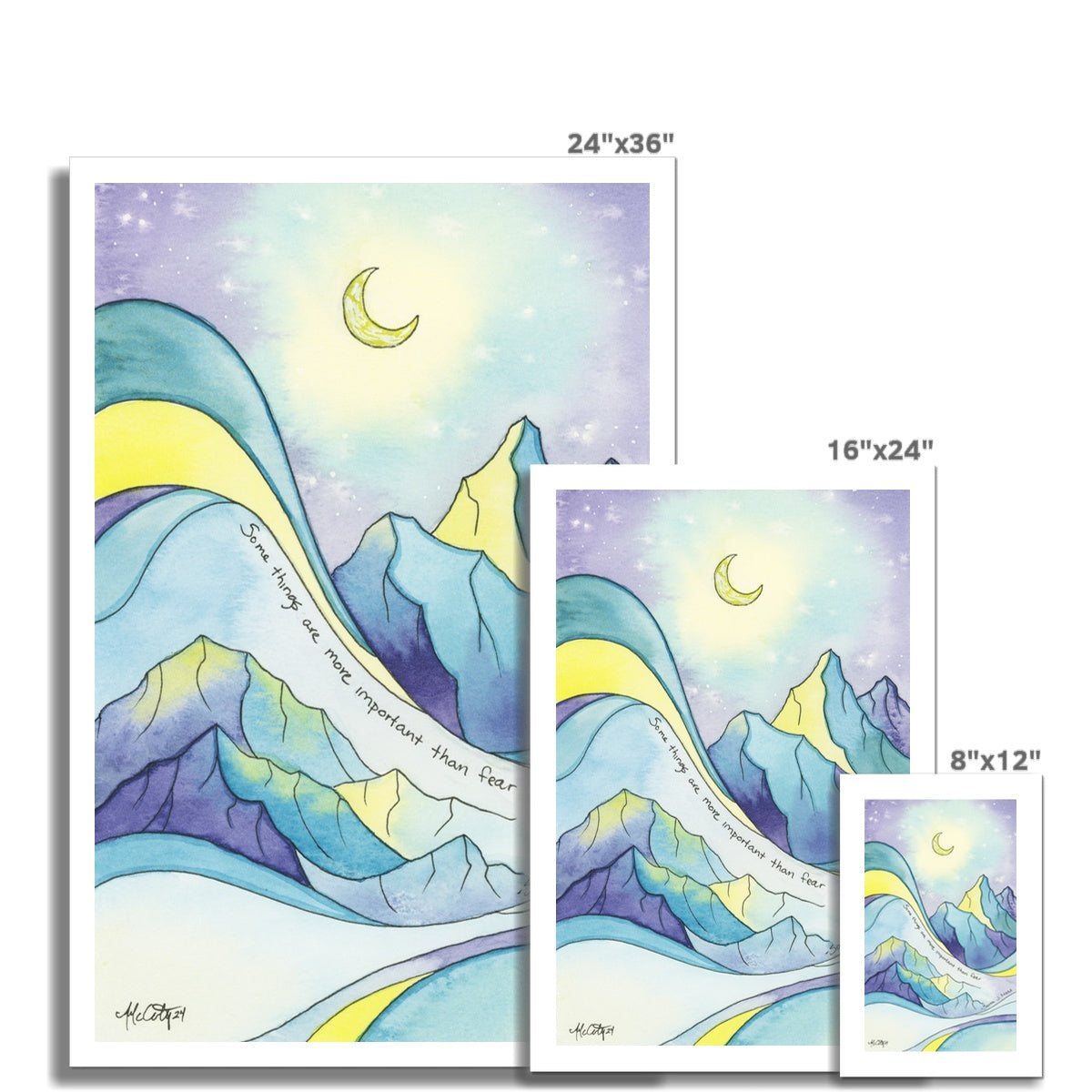 Some things are more important than fear Rolled Canvas