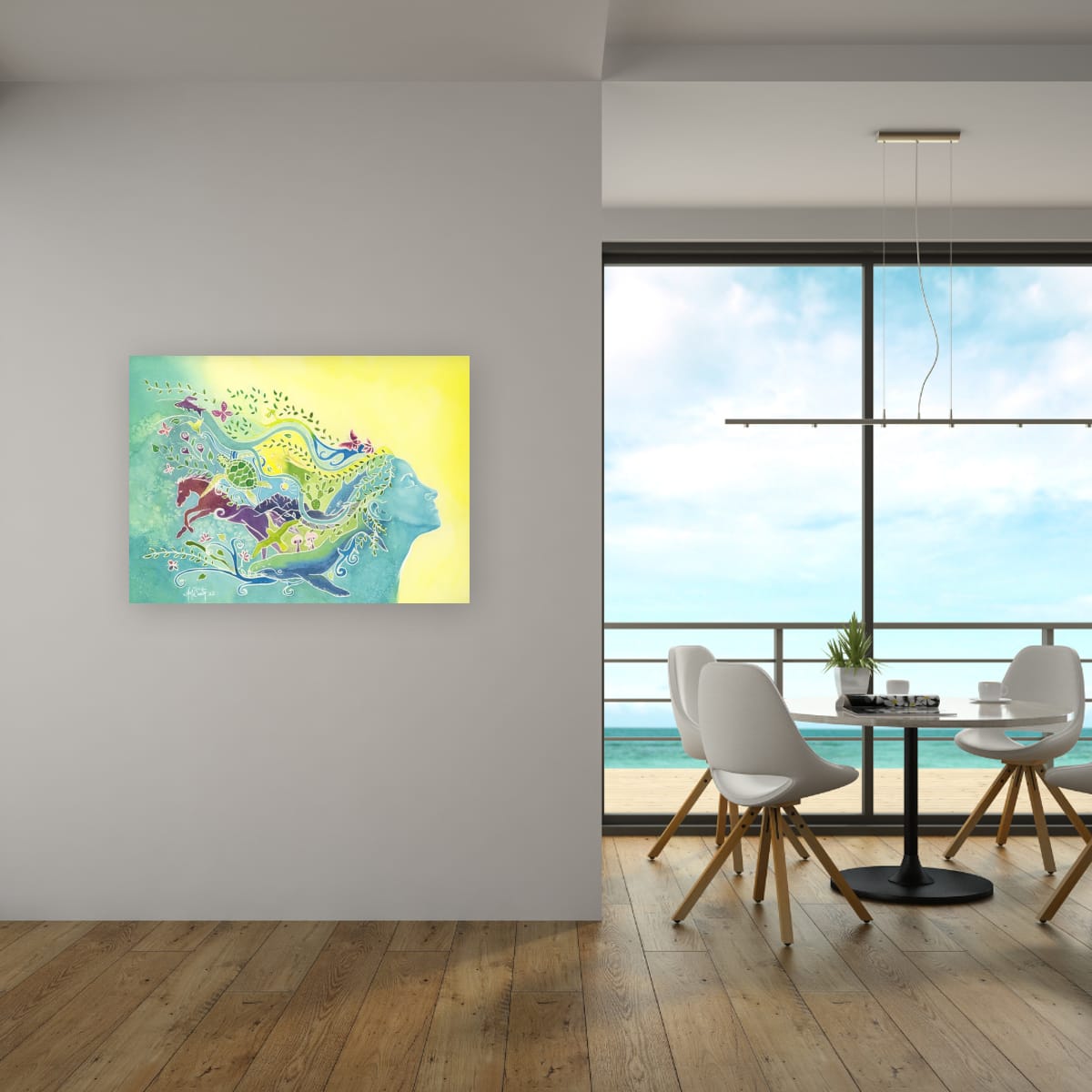 The Vision Within - Wildlife-Inspired Watercolor Canvas Fine Art Print