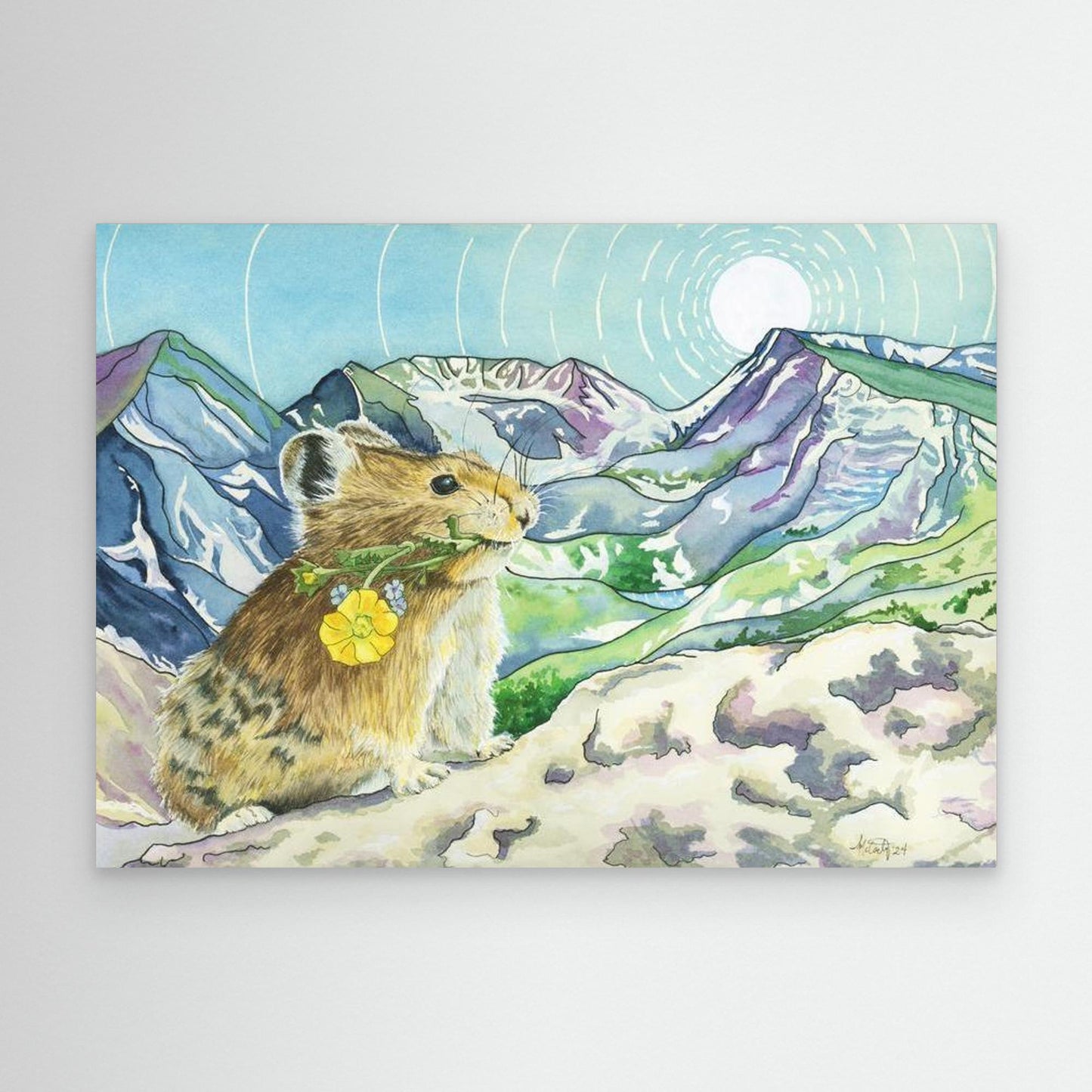 Peek Beyond the Pika - Rocky Mountain Wildlife Fine Art Canvas Print