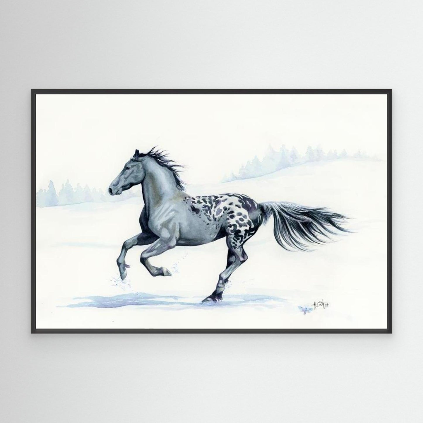 Winter Warrior – War Horse-Inspired Friesian Equine Fine Art Print