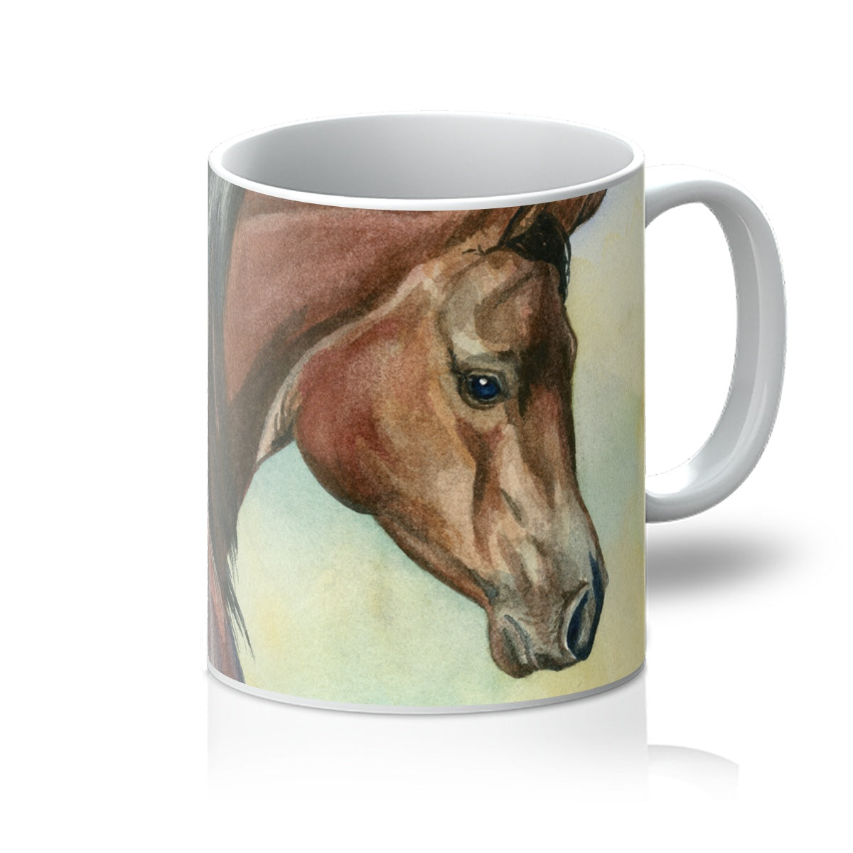 Bay Arabian Horse Art Mug | Horse Art Mug | The Sage Leaf Studio