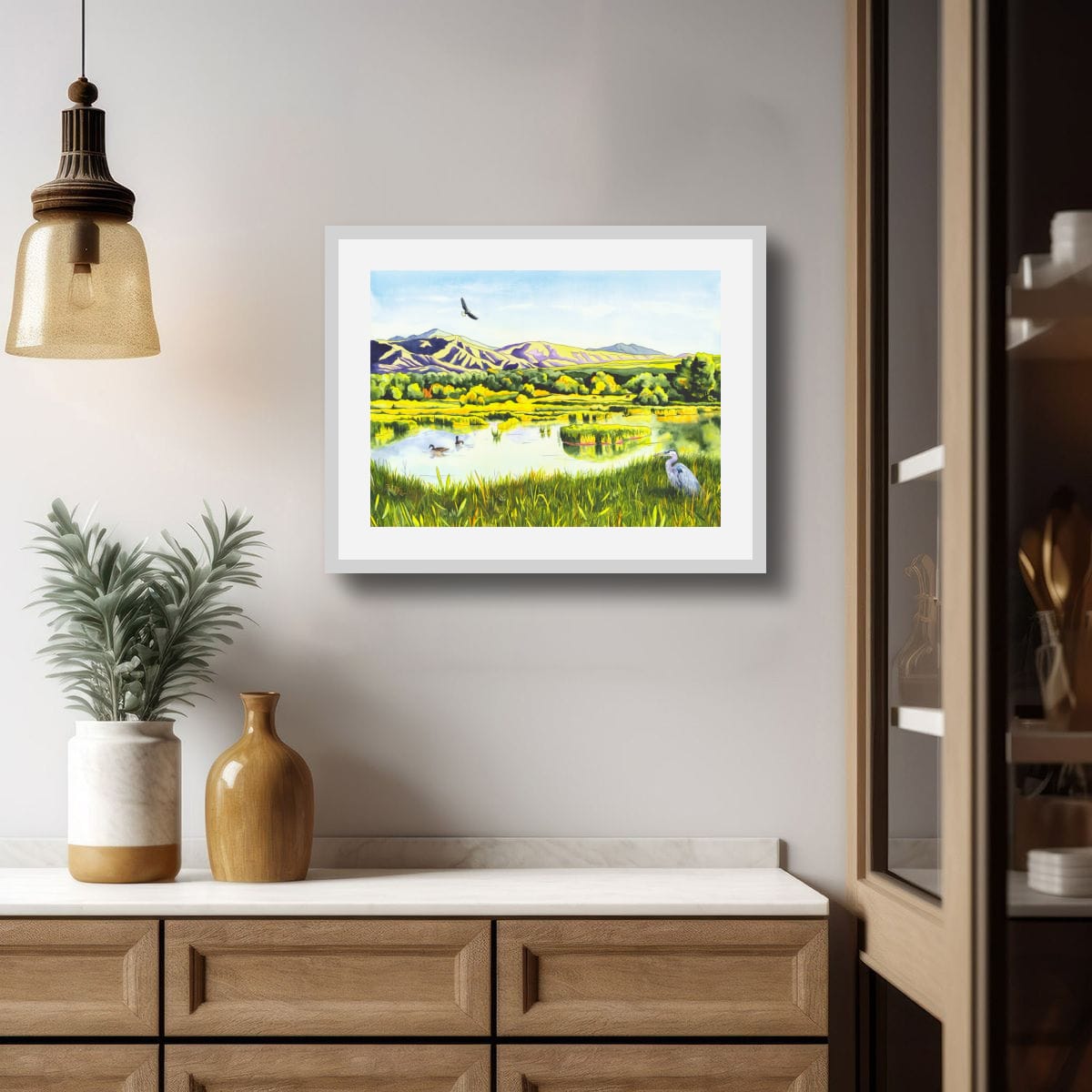 View From the Gate - Colorado Wetlands Paper Fine Art Print