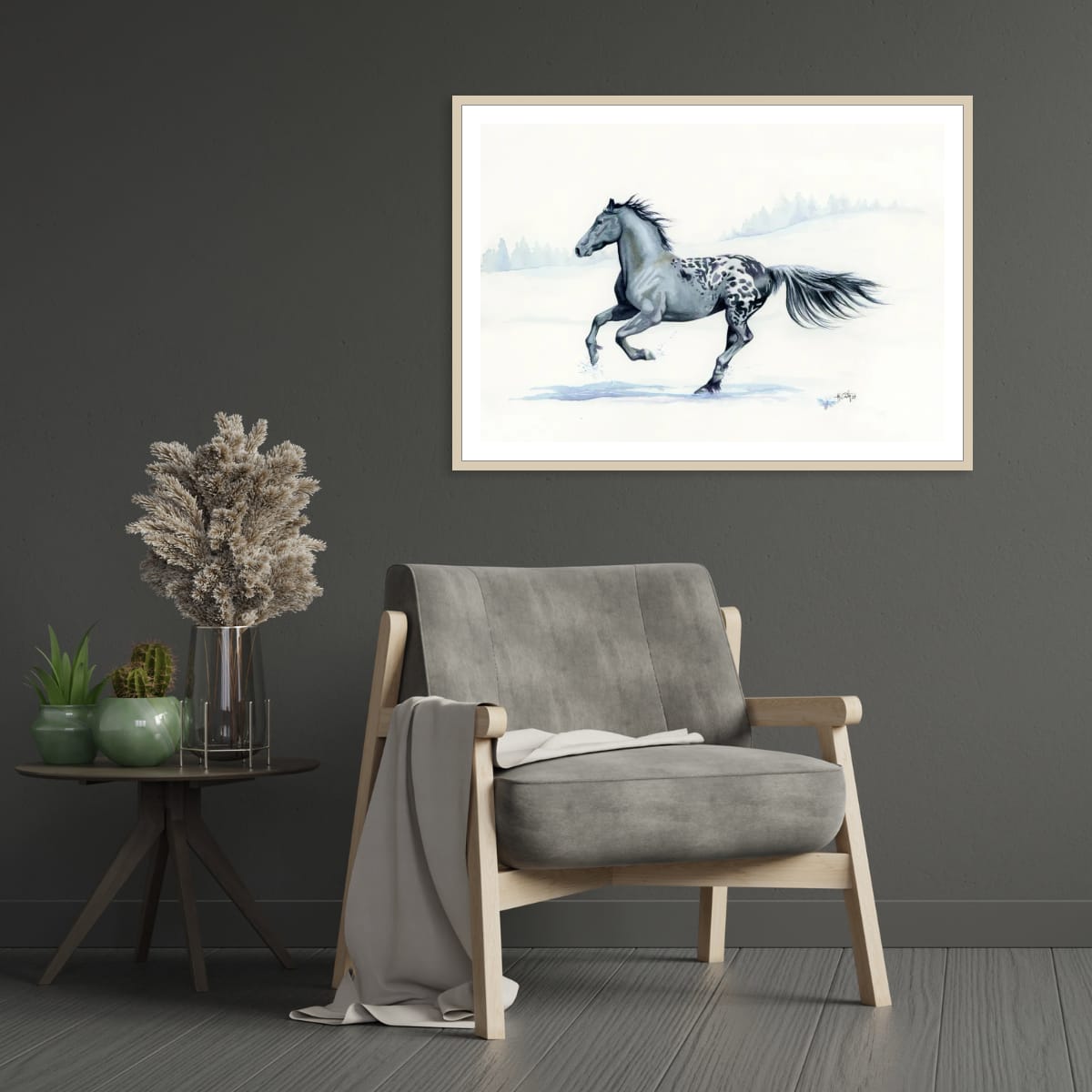 Winter Warrior – War Horse-Inspired Friesian Equine Paper Fine Art Print
