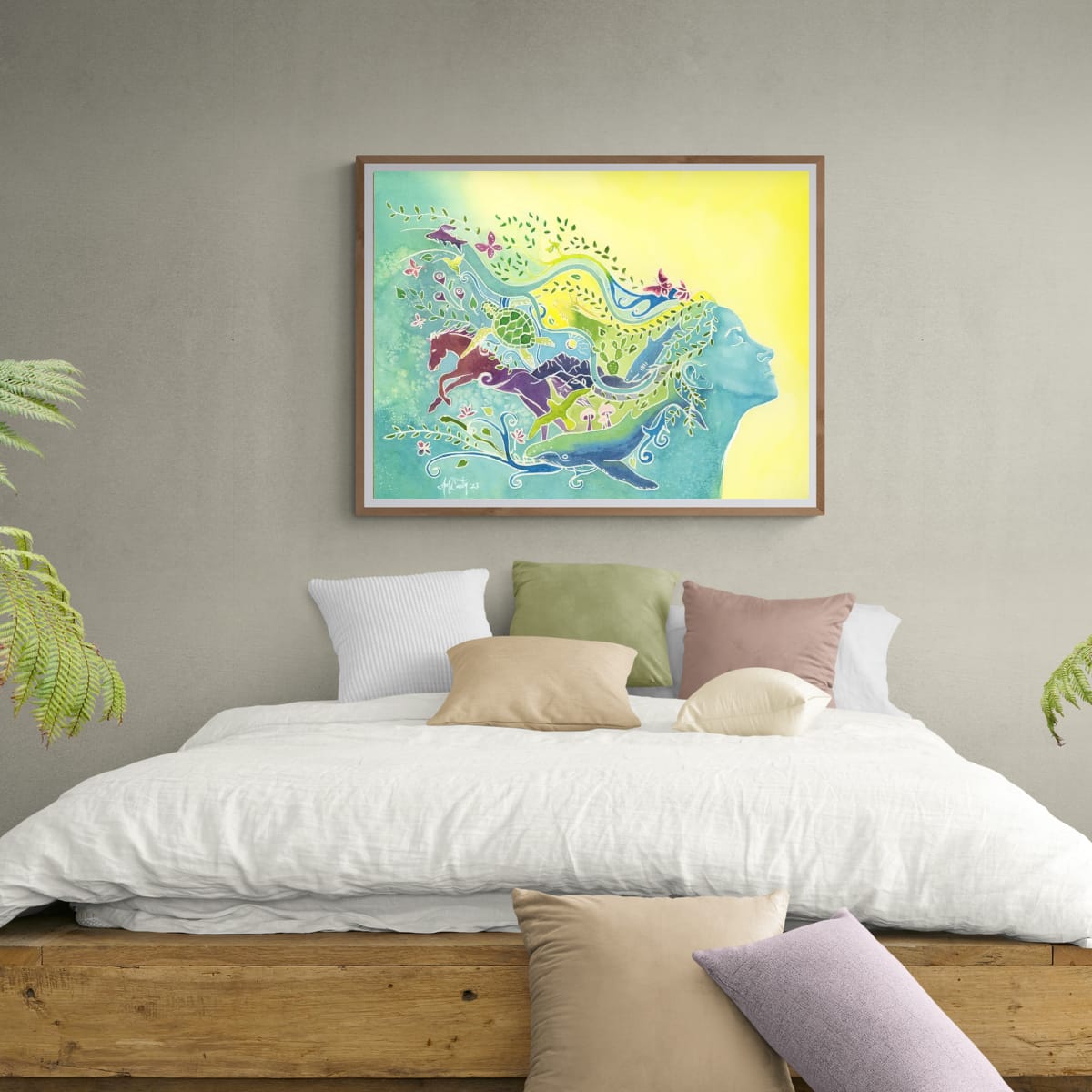 The Vision Within - Wildlife-Inspired Watercolor Canvas Fine Art Print