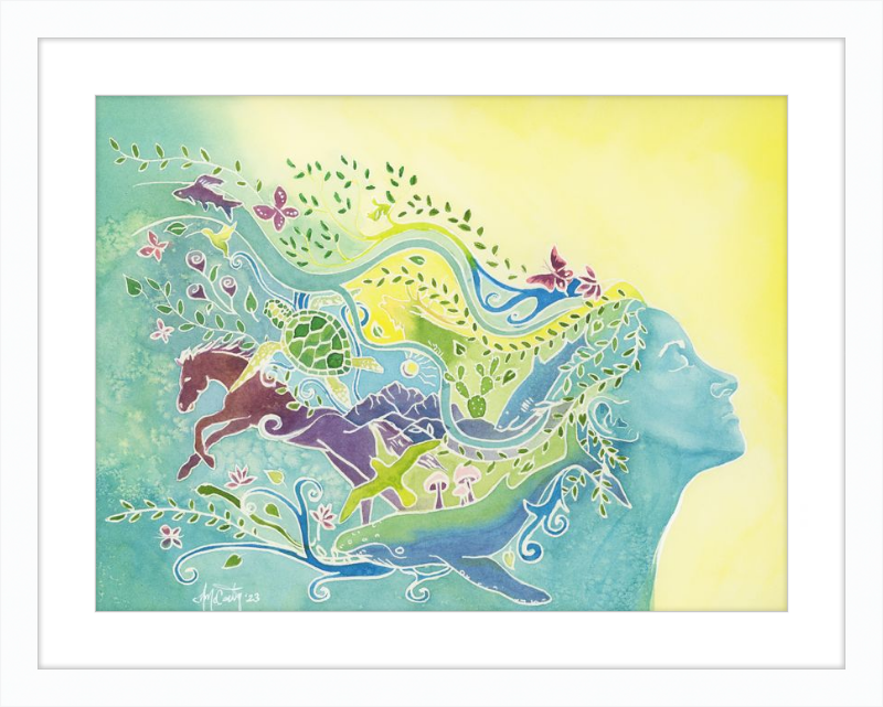 The Vision Within – Wildlife-Inspired Watercolor Original Painting