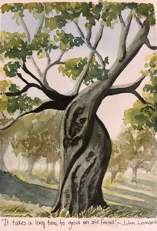 Tree Wall Art Painting | The Sage Leaf Studio