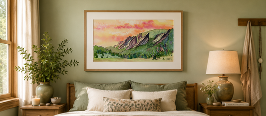 Sunrise Over the Flatirons – Boulder, Colorado Nature Paper Fine Art Print