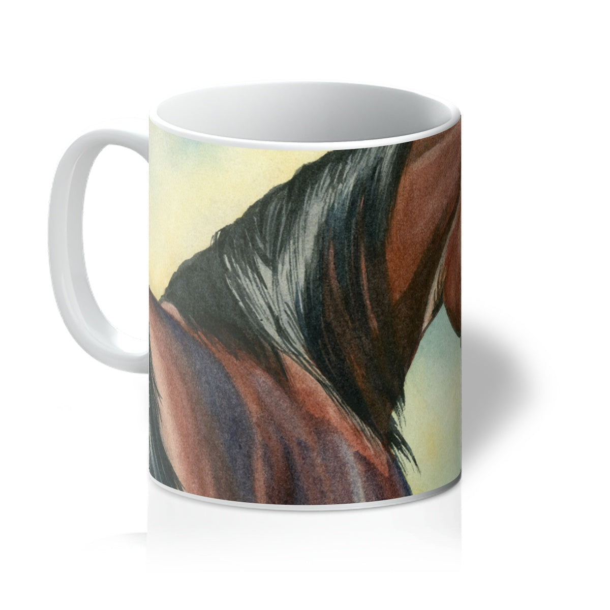 Bay Arabian Horse Art Mug | Horse Art Mug | The Sage Leaf Studio