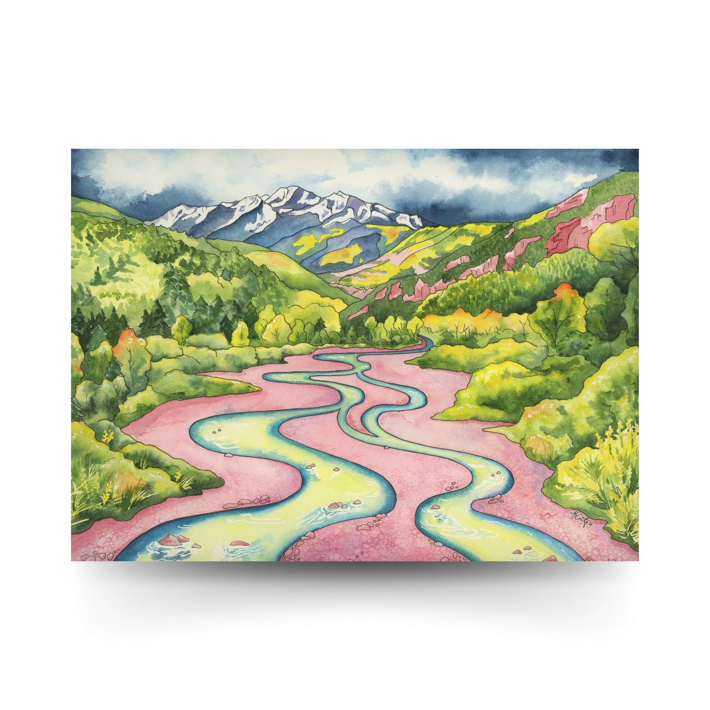 Crystal River Magic - Colorado Mountain River Original Watercolor Painting