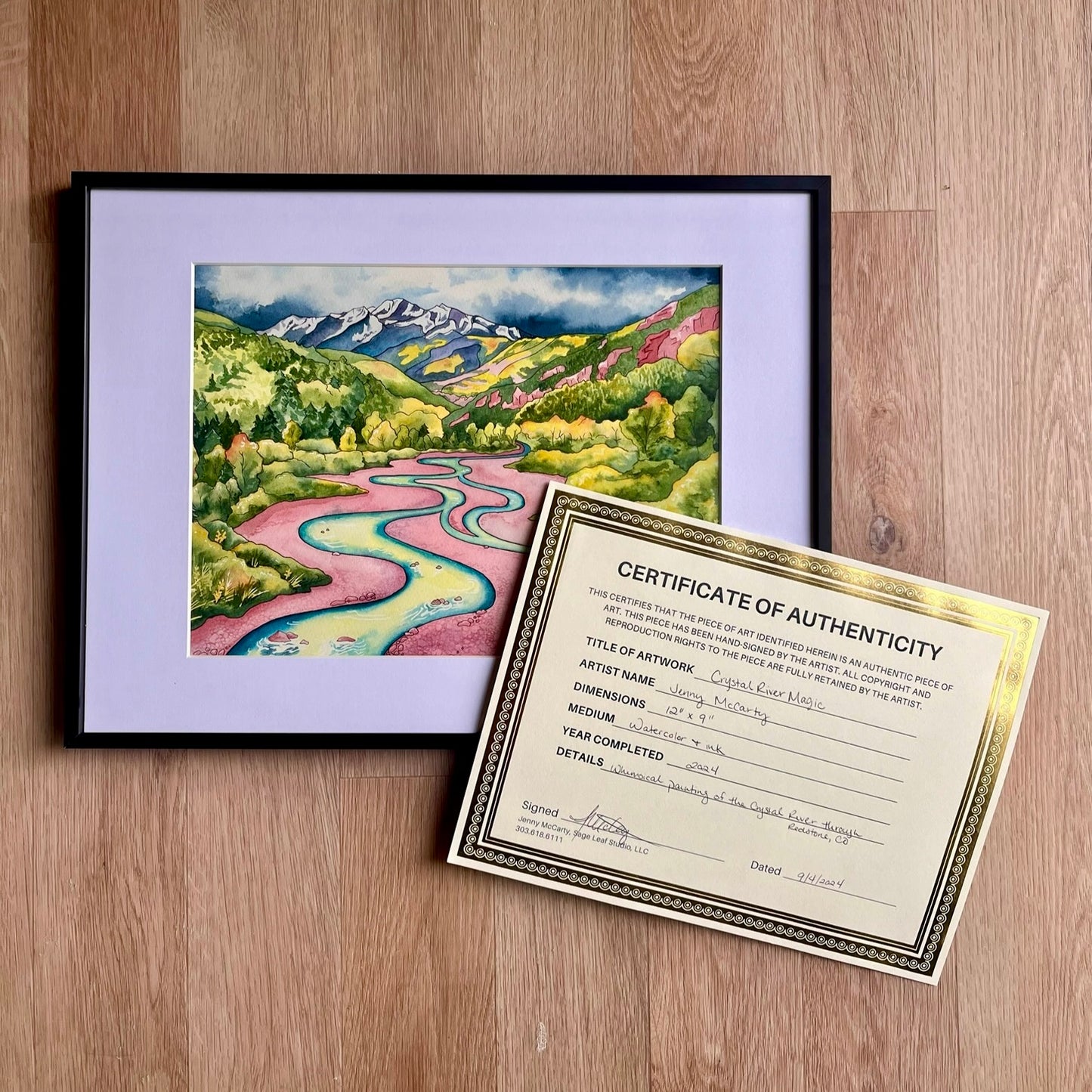 Crystal River Magic - Colorado Mountain River Original Watercolor Painting