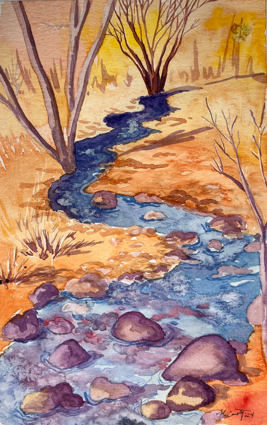 Boulder Creek Plein Air Study Art | The Sage Leaf Studio