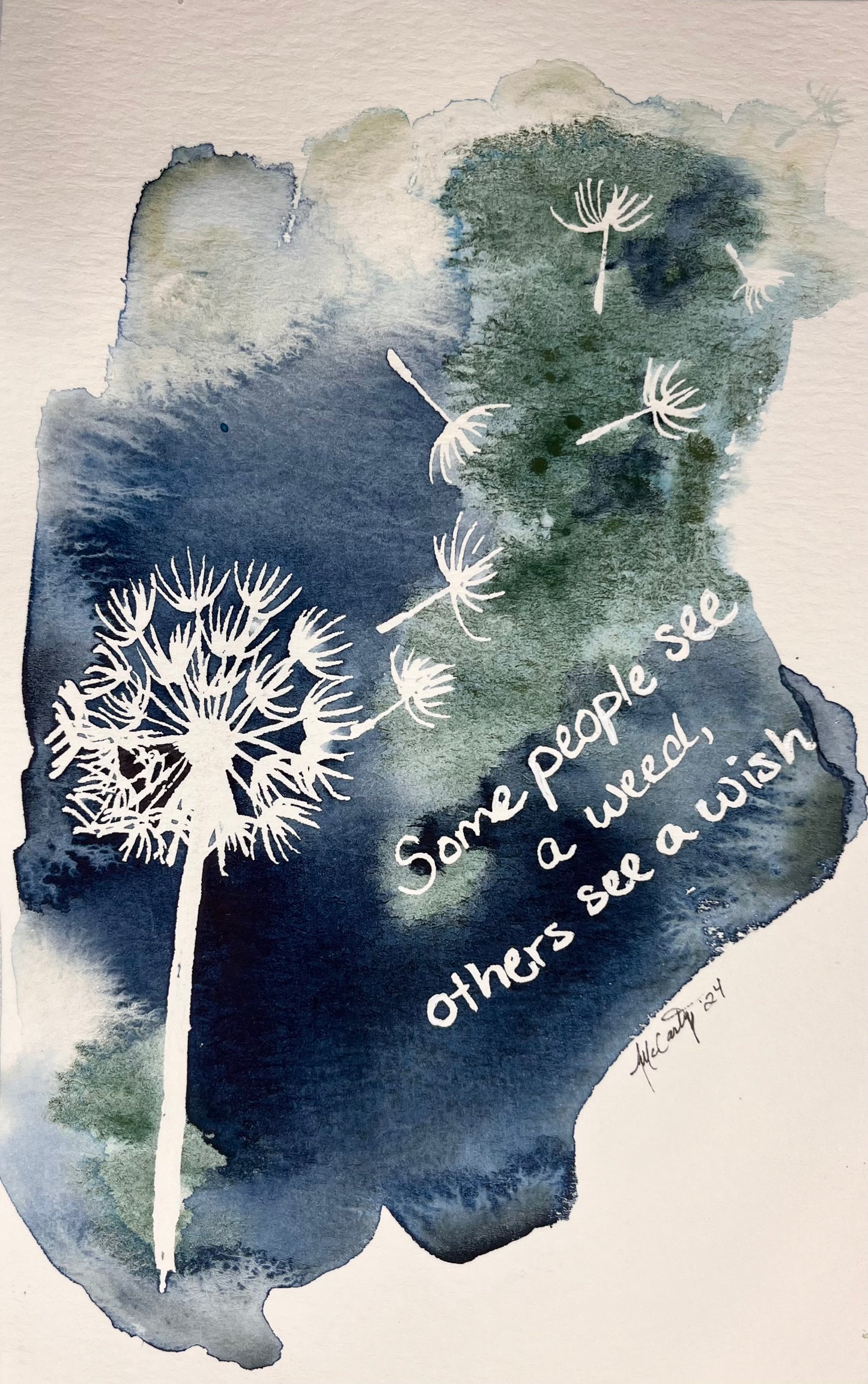 Dandelion Perspective Art Print | Dandelion Art | The Sage Leaf Studio
