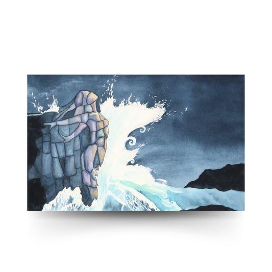 I Am the Rock – Sarah J. Maas Valkyrie Quote Original Watercolor Painting