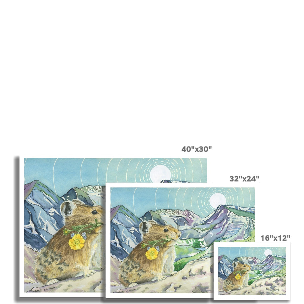 Peek Beyond the Pika Rolled Canvas