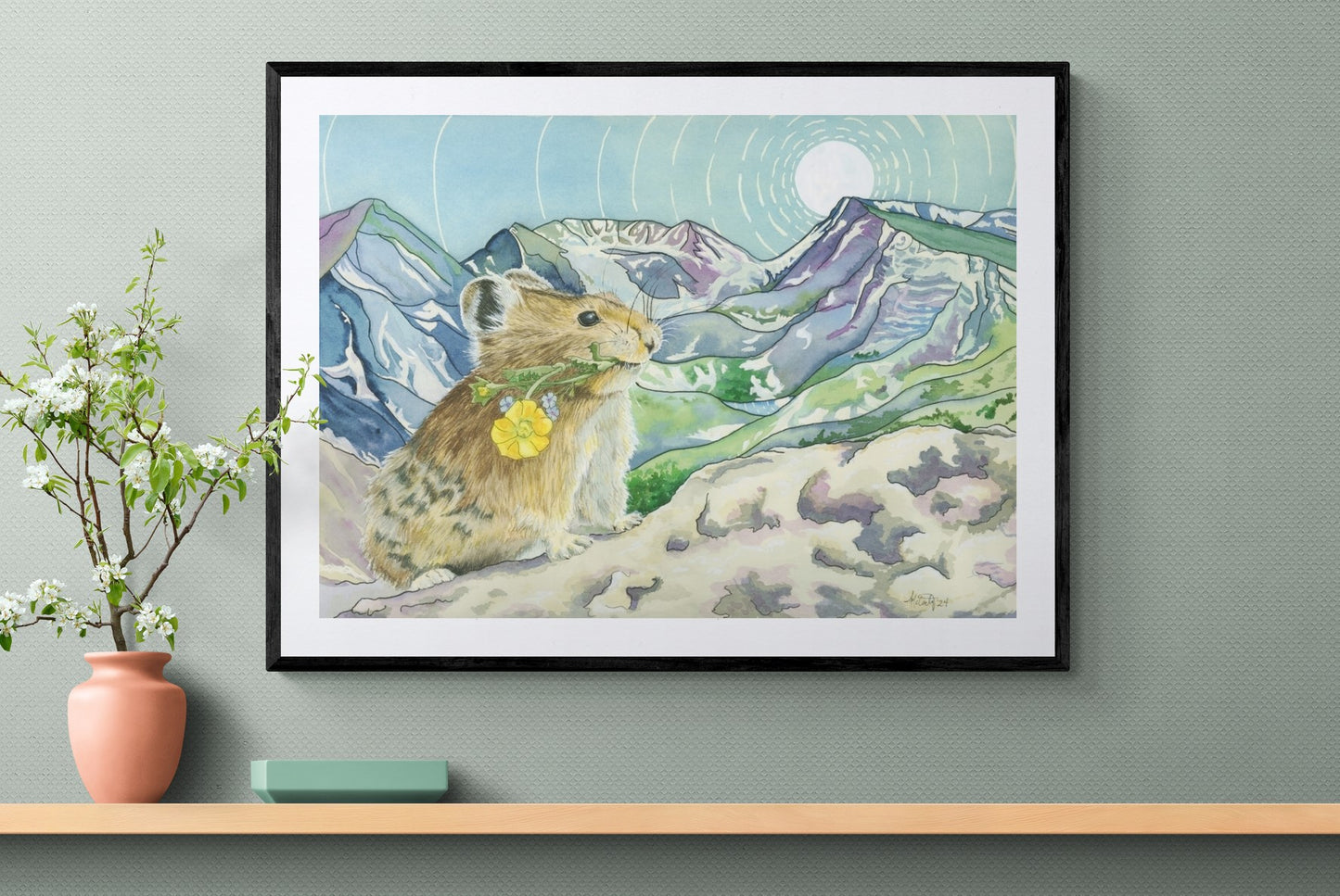 Bestselling Peek Beyond the Pika Paper Fine Art Print ($65)