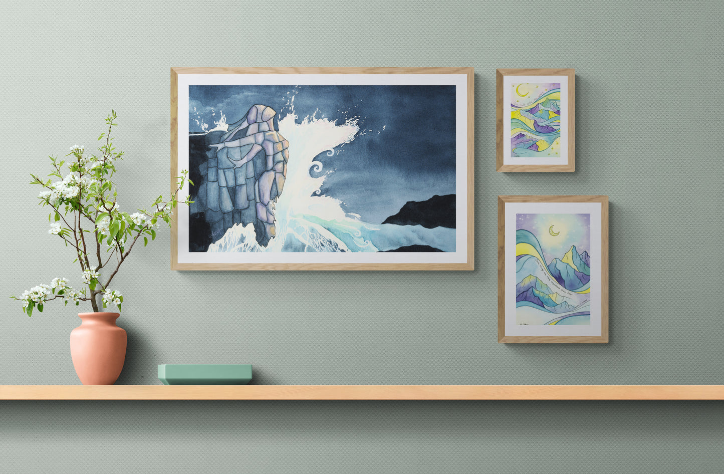 More Important than Fear – Sarah J. Maas Quote Ramiel Mountain Paper Fine Art Print