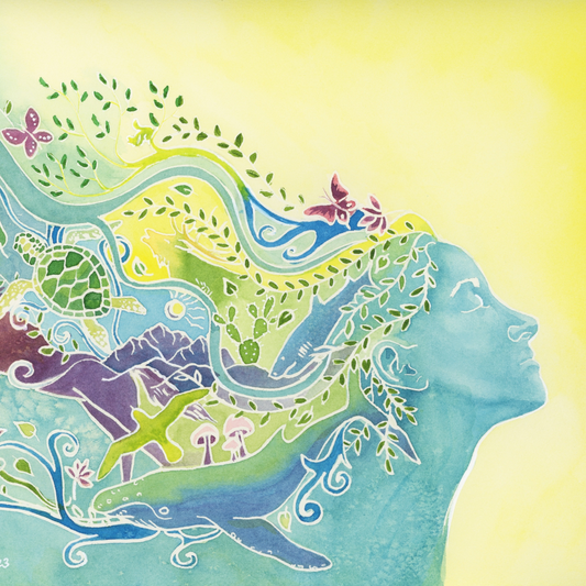 The Vision Within – Wildlife-Inspired Watercolor Canvas Fine Art Print