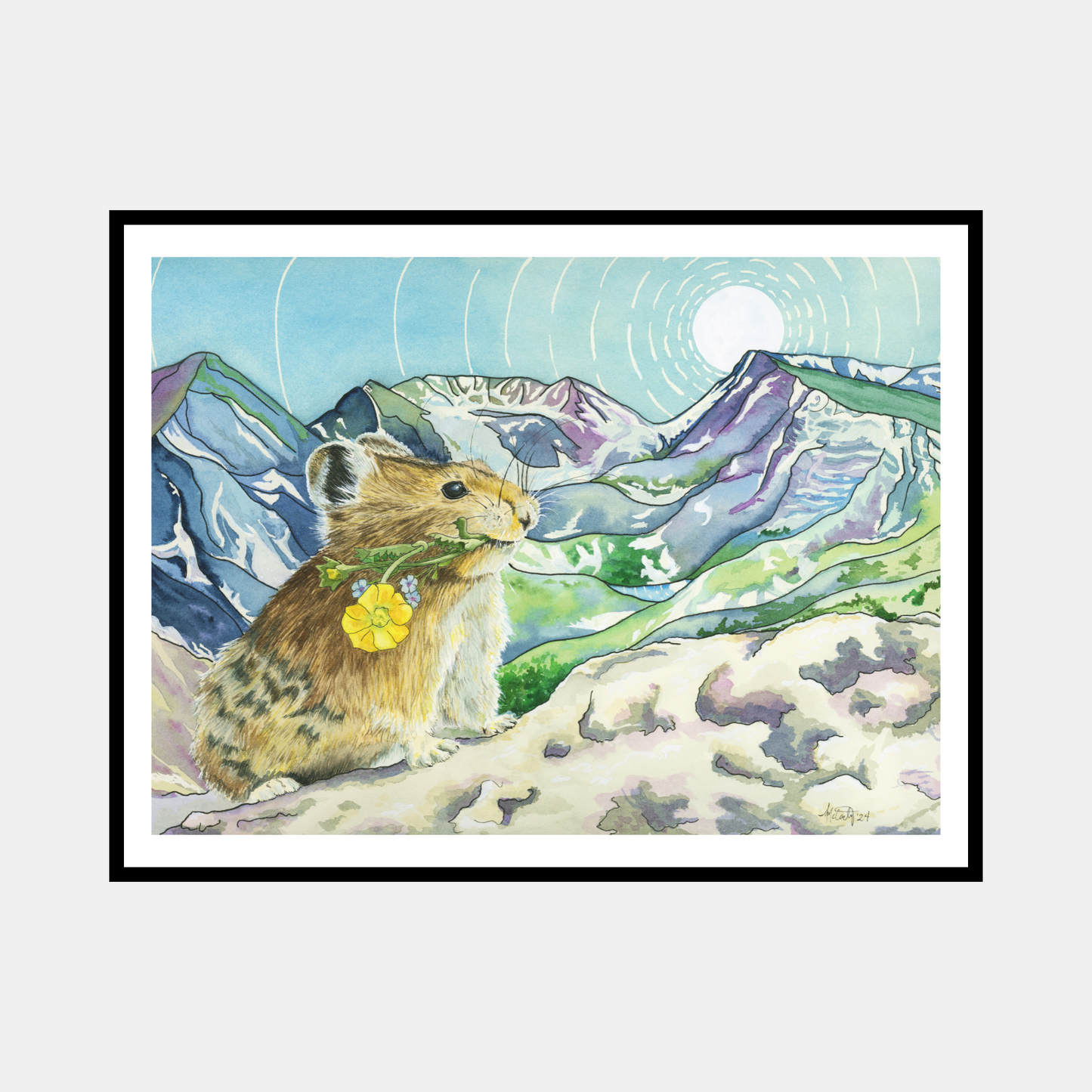 Peek Beyond the Pika - Rocky Mountain Wildlife Fine Art Paper Print