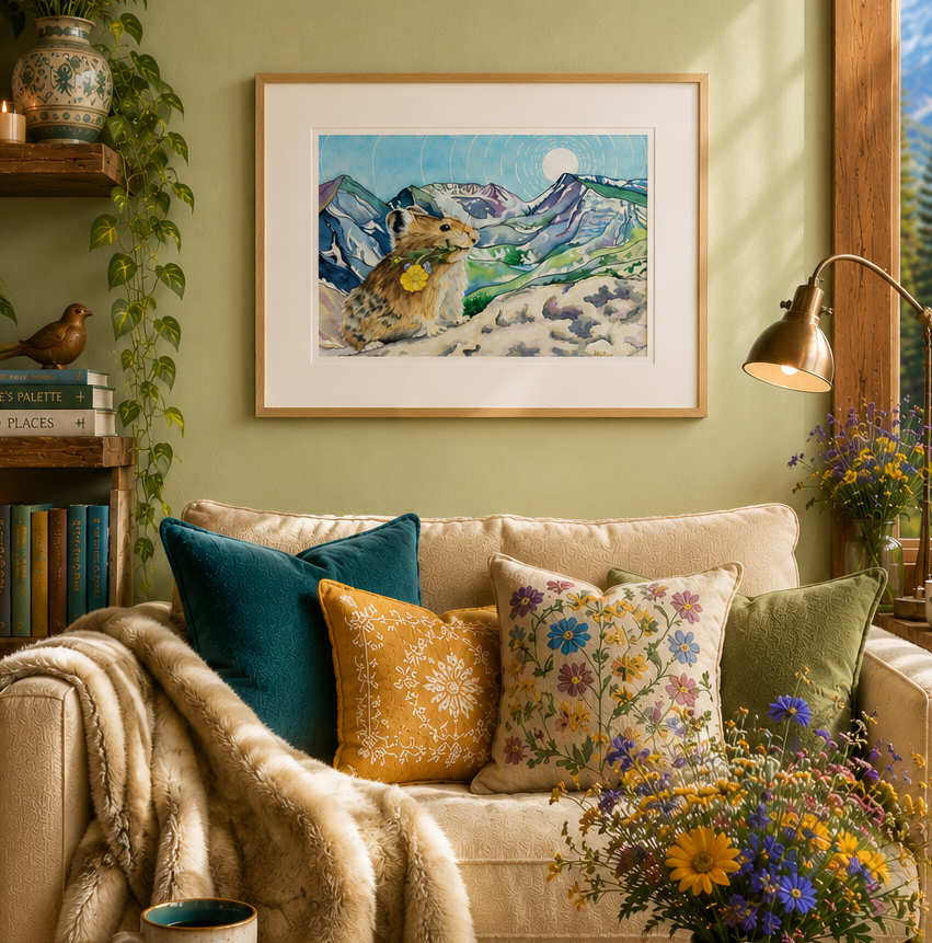 Peek Beyond the Pika - Rocky Mountain Wildlife Fine Art Paper Print
