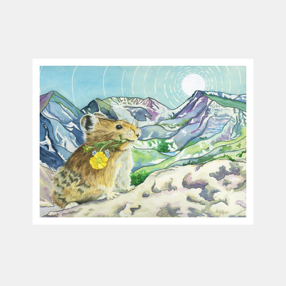 Peek Beyond the Pika - Rocky Mountain Wildlife Fine Art Paper Print