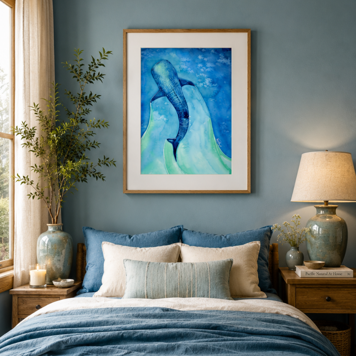Found My Heart Among Giants - Dreamy Whale Shark Fine Art Print for Ocean Lovers