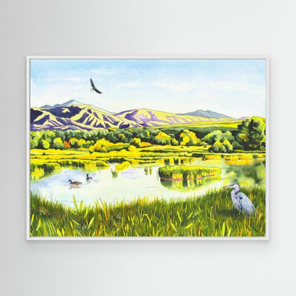 View From the Gate - Colorado Wetlands Fine Art Print