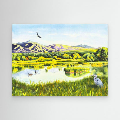 View From the Gate - Colorado Wetlands Fine Art Print