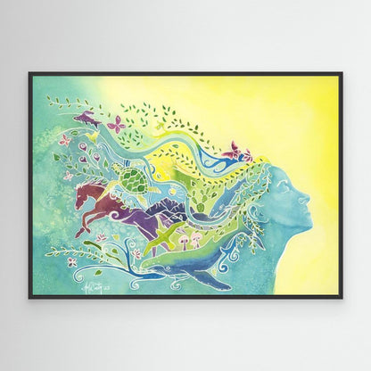 The Vision Within - Wildlife-Inspired Watercolor Fine Art Print