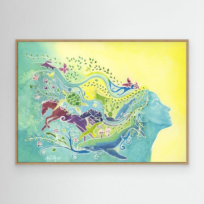The Vision Within - Wildlife-Inspired Watercolor Fine Art Print