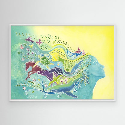 The Vision Within - Wildlife-Inspired Watercolor Fine Art Print