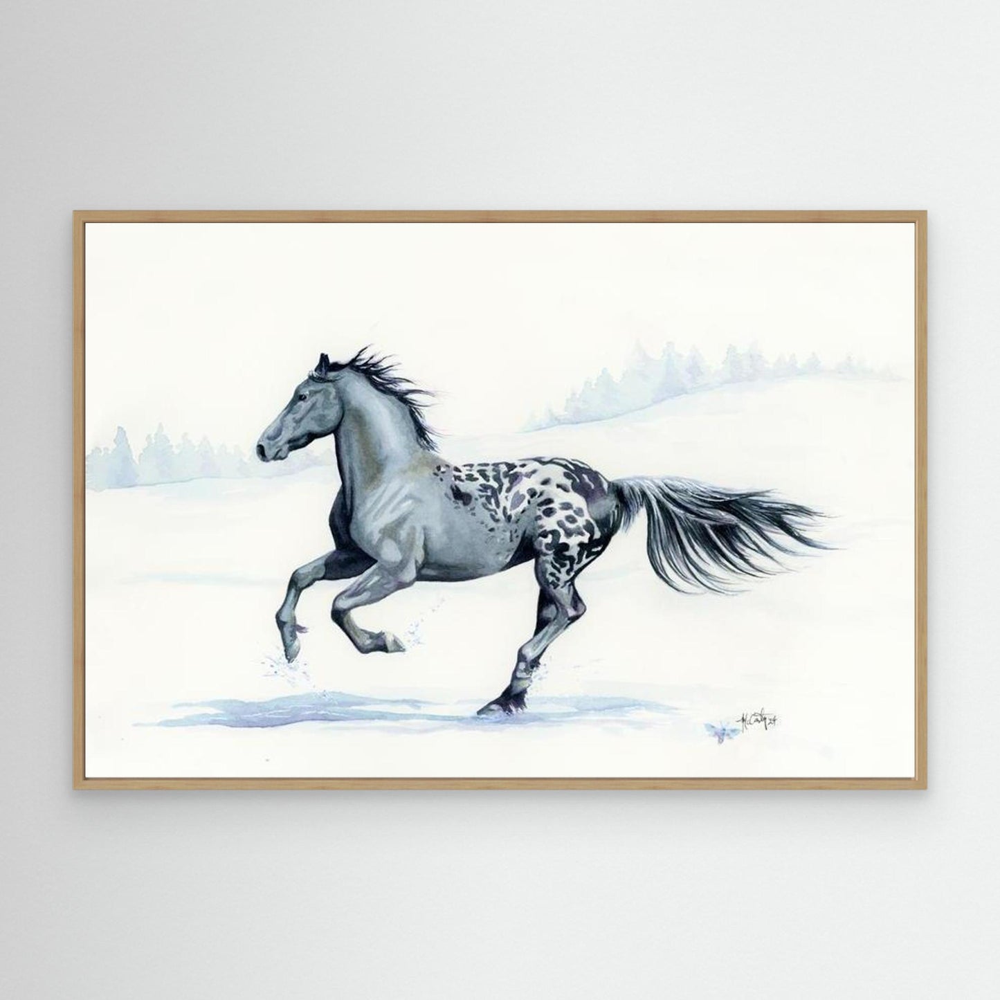 Winter Warrior – War Horse-Inspired Friesian Equine Fine Art Print