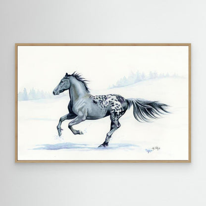 Winter Warrior – War Horse-Inspired Friesian Equine Fine Art Print