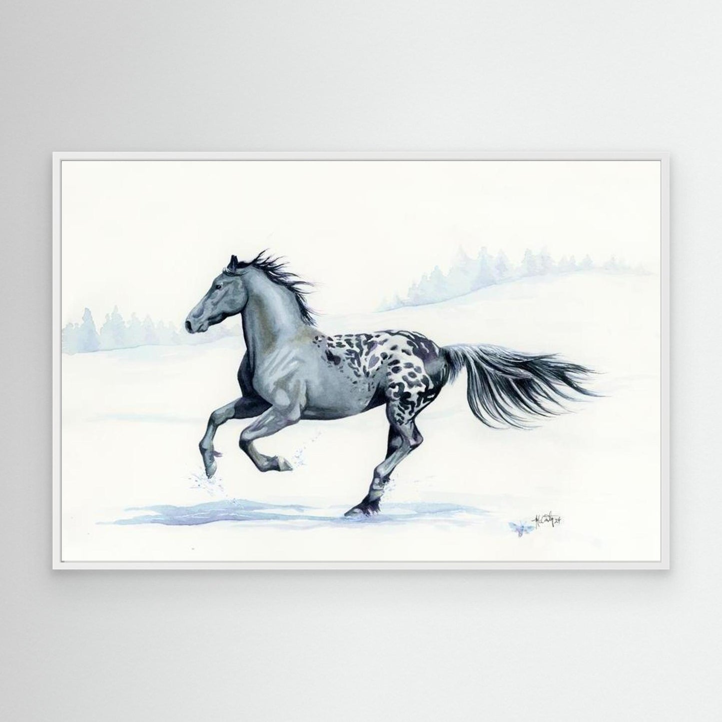 Winter Warrior – War Horse-Inspired Friesian Equine Fine Art Print