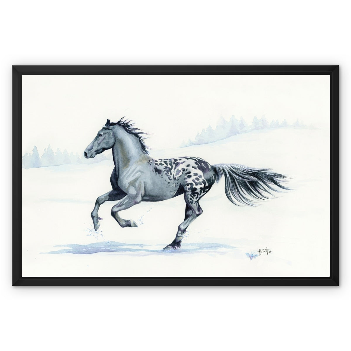 Winter Warrior – War Horse-Inspired Friesian Equine Fine Art Print