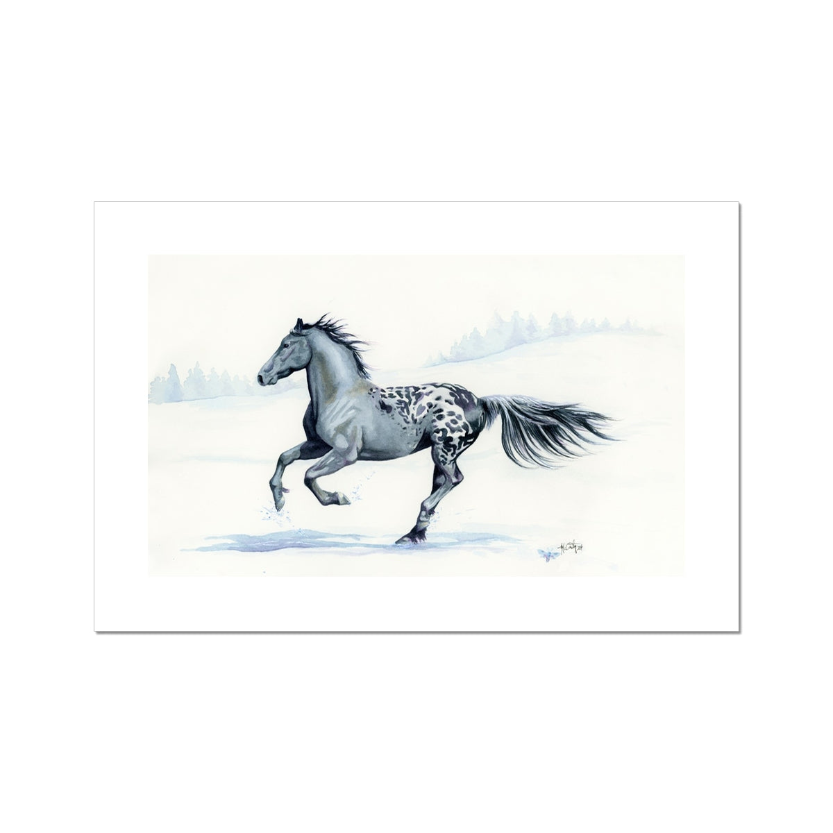 Winter Warrior – War Horse-Inspired Friesian Equine Fine Art Print