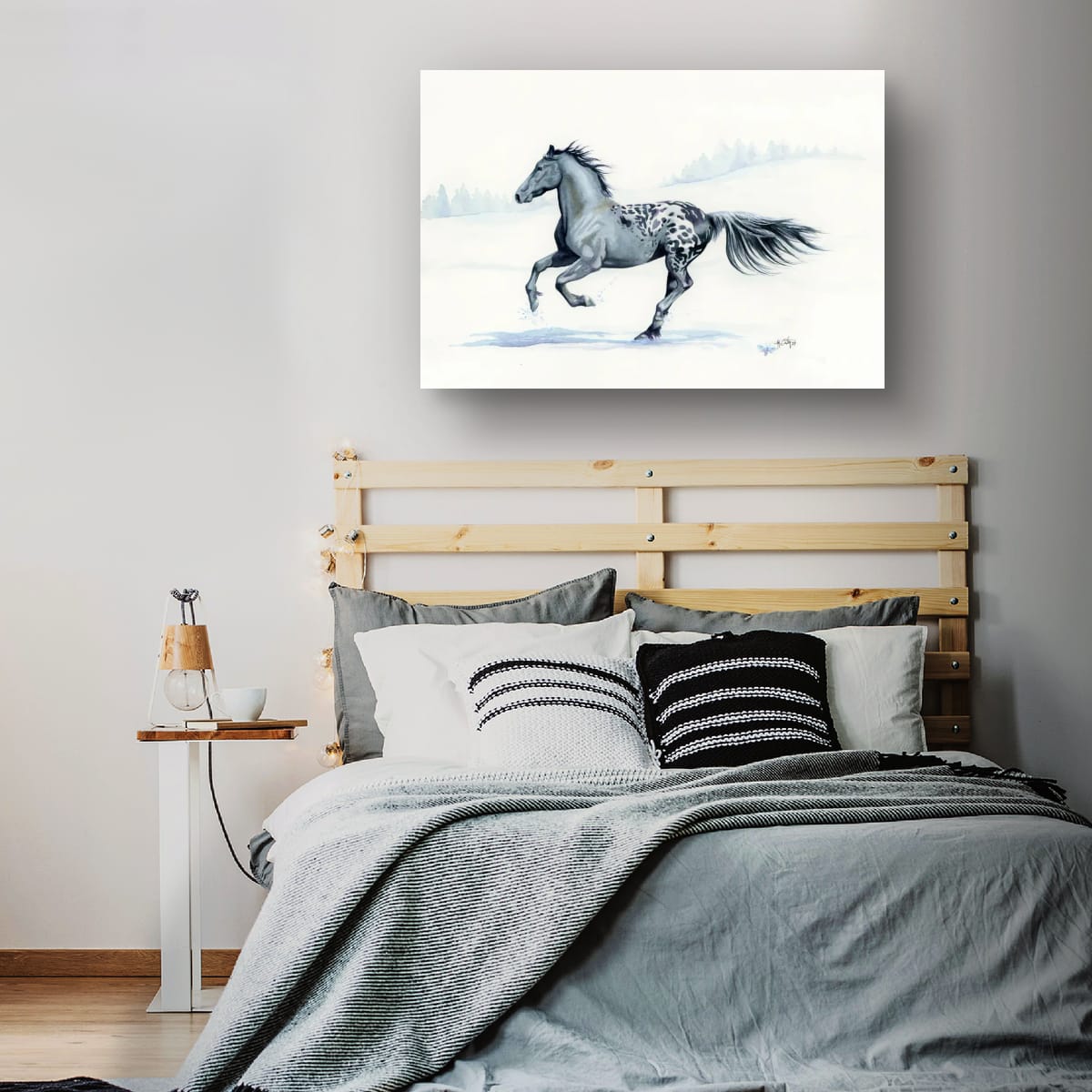 Winter Warrior – War Horse-Inspired Friesian Equine Fine Art Print