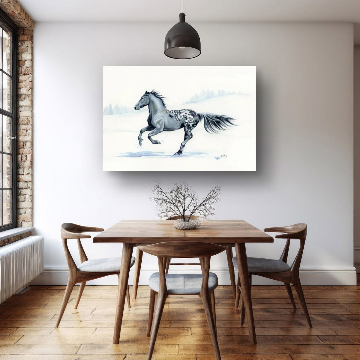 Winter Warrior – War Horse-Inspired Friesian Equine Fine Art Print