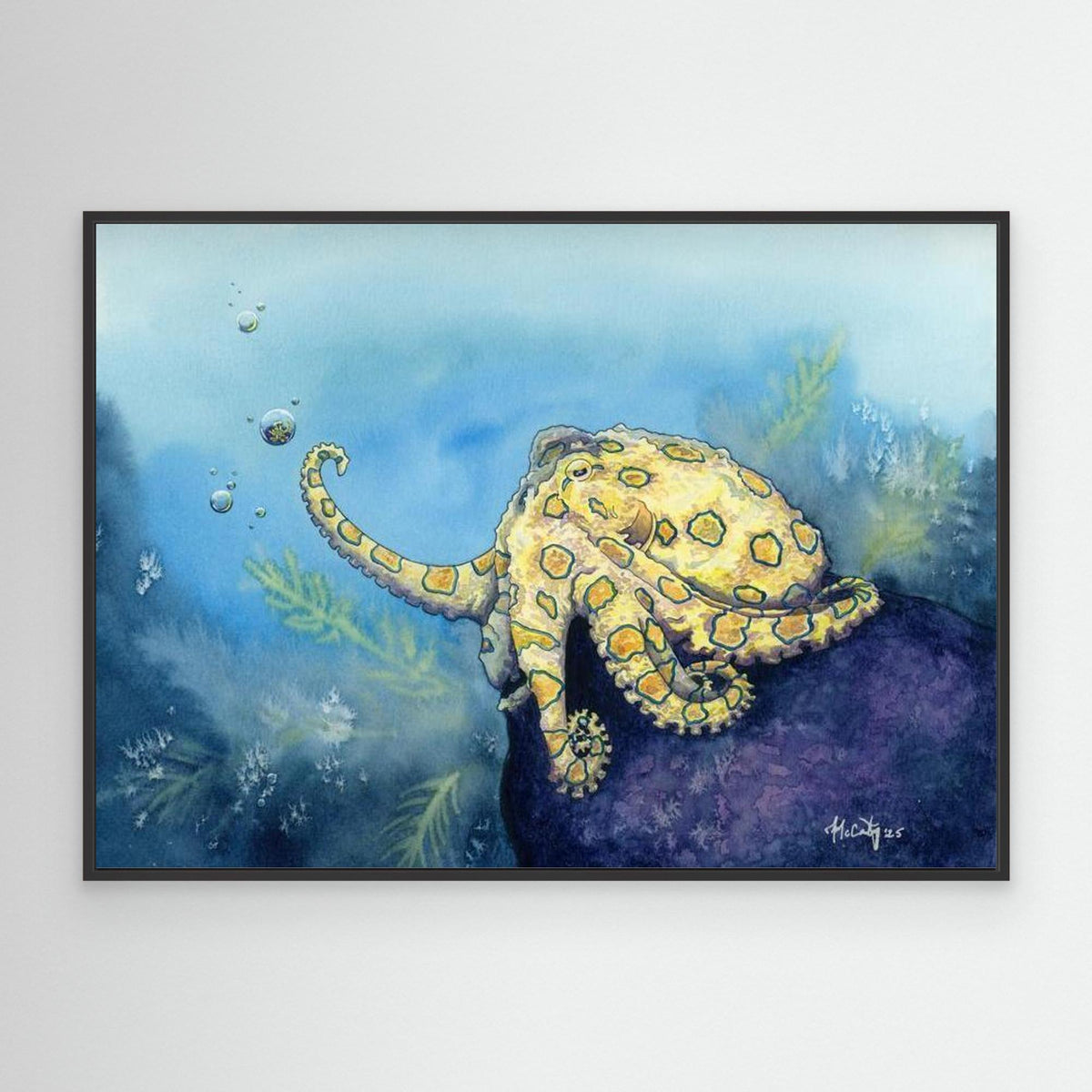 Stay Curious - Whimsy Octopus Fine Art Print for Ocean Lovers