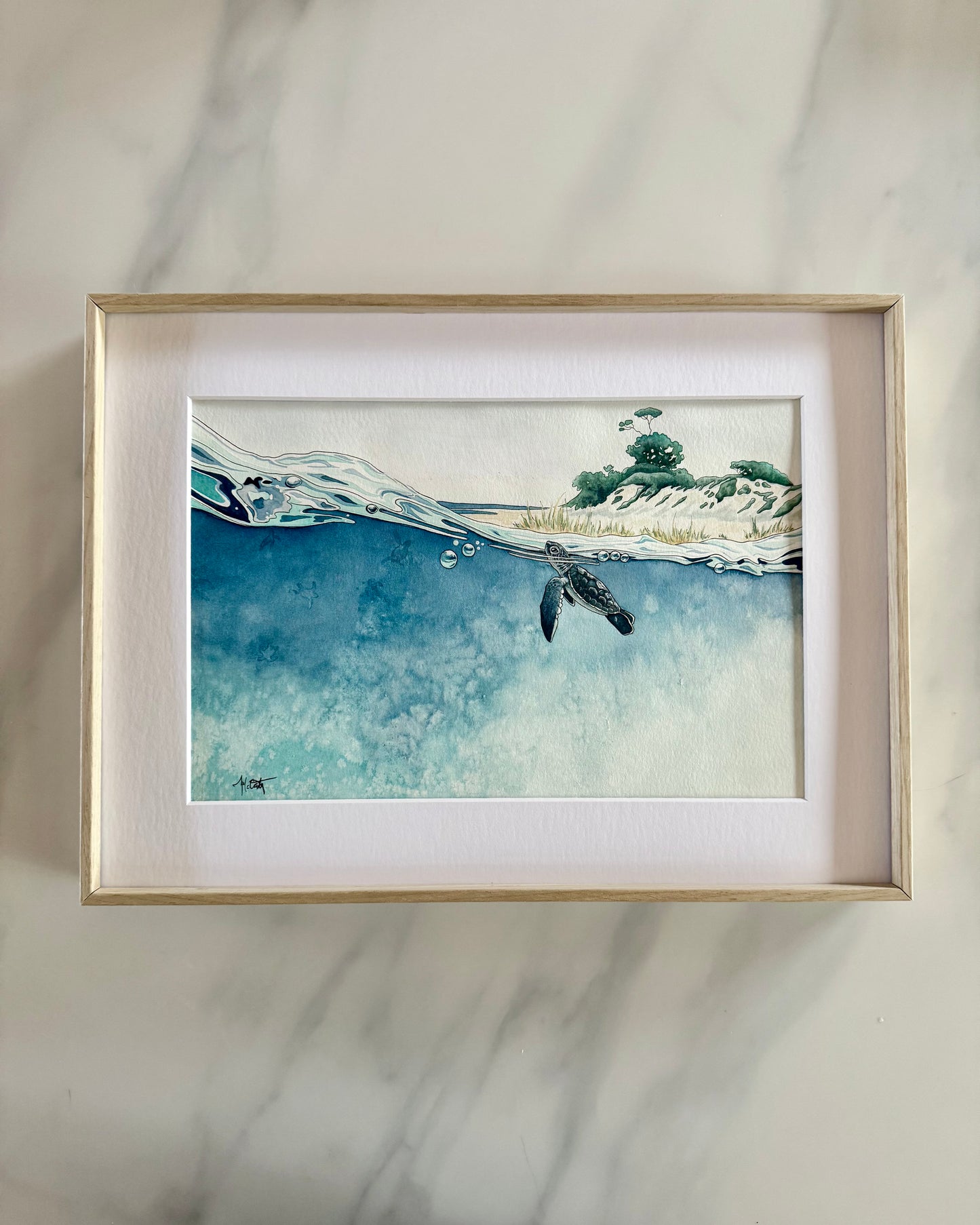 Gems of the Gulf — Sea Turtle Hatchlings Original Watercolor Painting