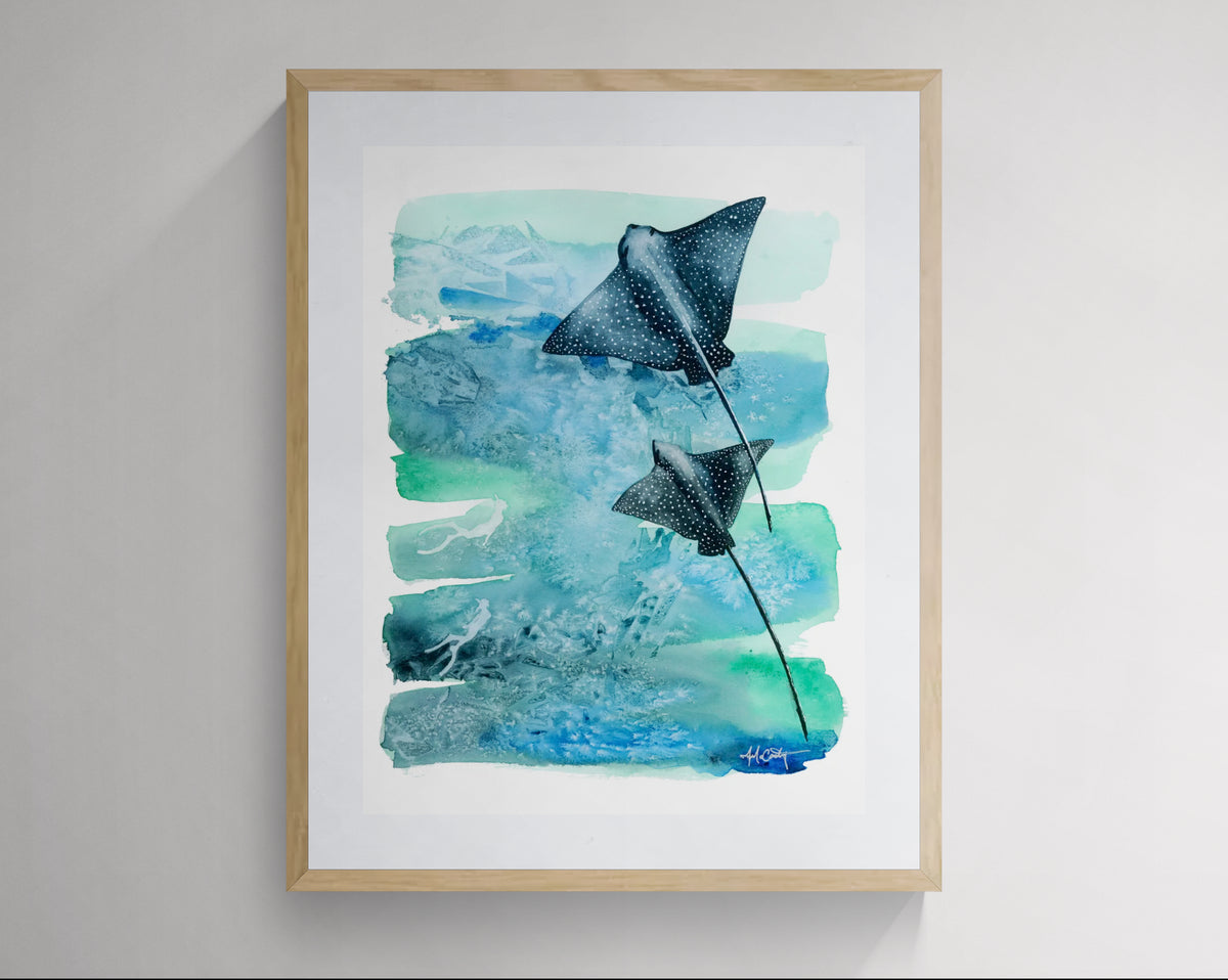 Time Together — Eagle Ray Fine Art Print