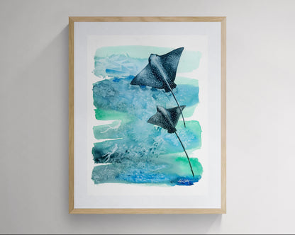 Time Together — Eagle Ray Fine Art Print