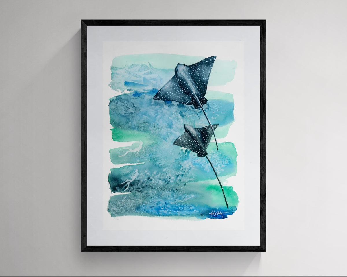 Time Together — Eagle Ray Fine Art Print