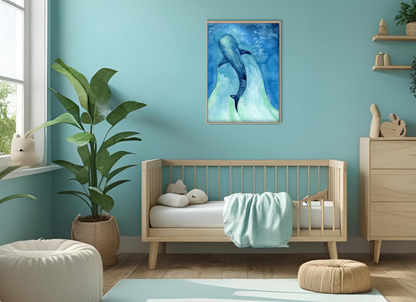 Found My Heart Among Giants – Dreamy Whale Shark Canvas Print for Ocean Lovers