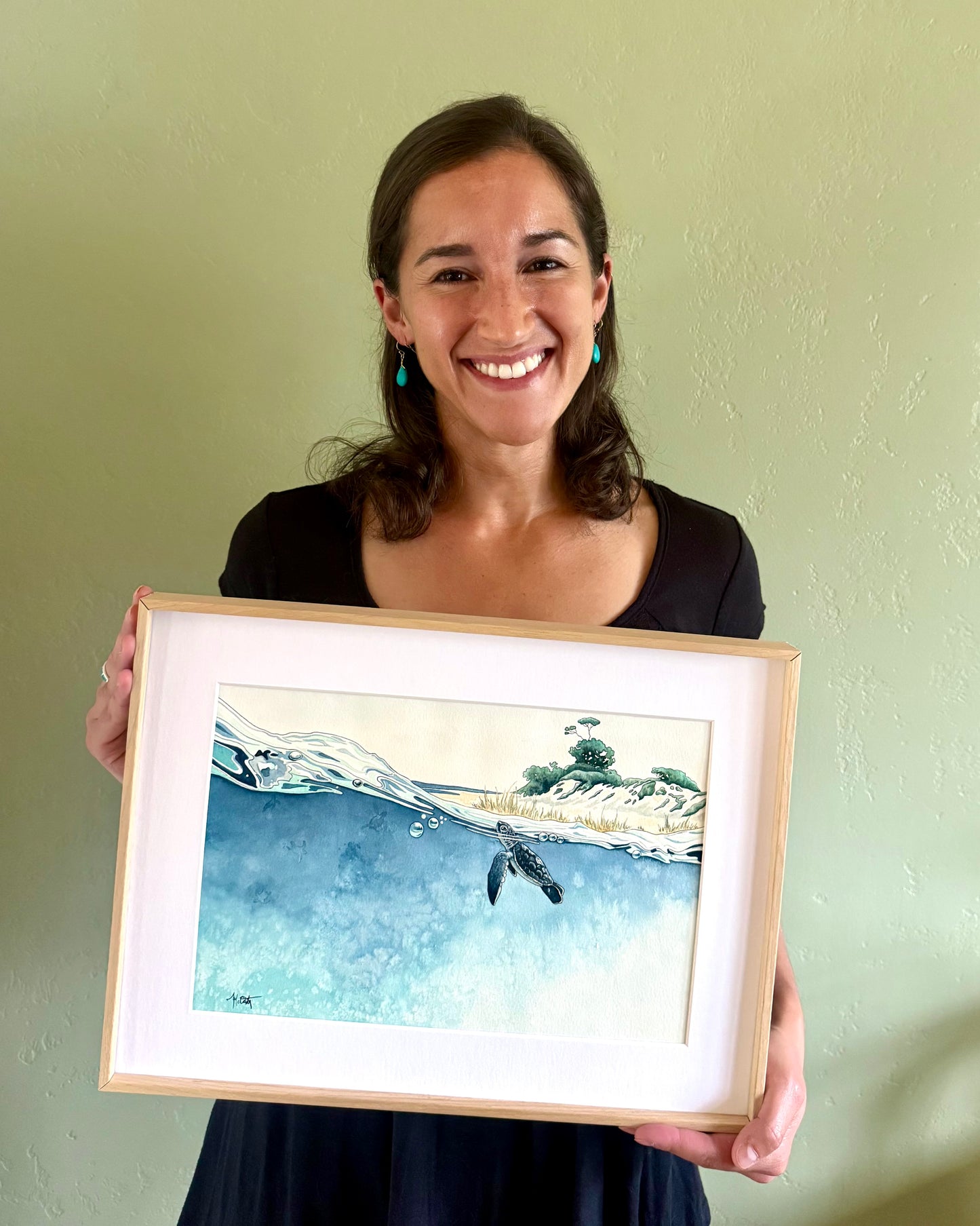 Gems of the Gulf — Sea Turtle Hatchlings Original Watercolor Painting