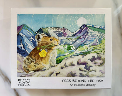 Peek Beyond the Pika Fine Art Puzzle