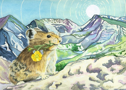 Bestselling Peek Beyond the Pika Paper Fine Art Print ($65)