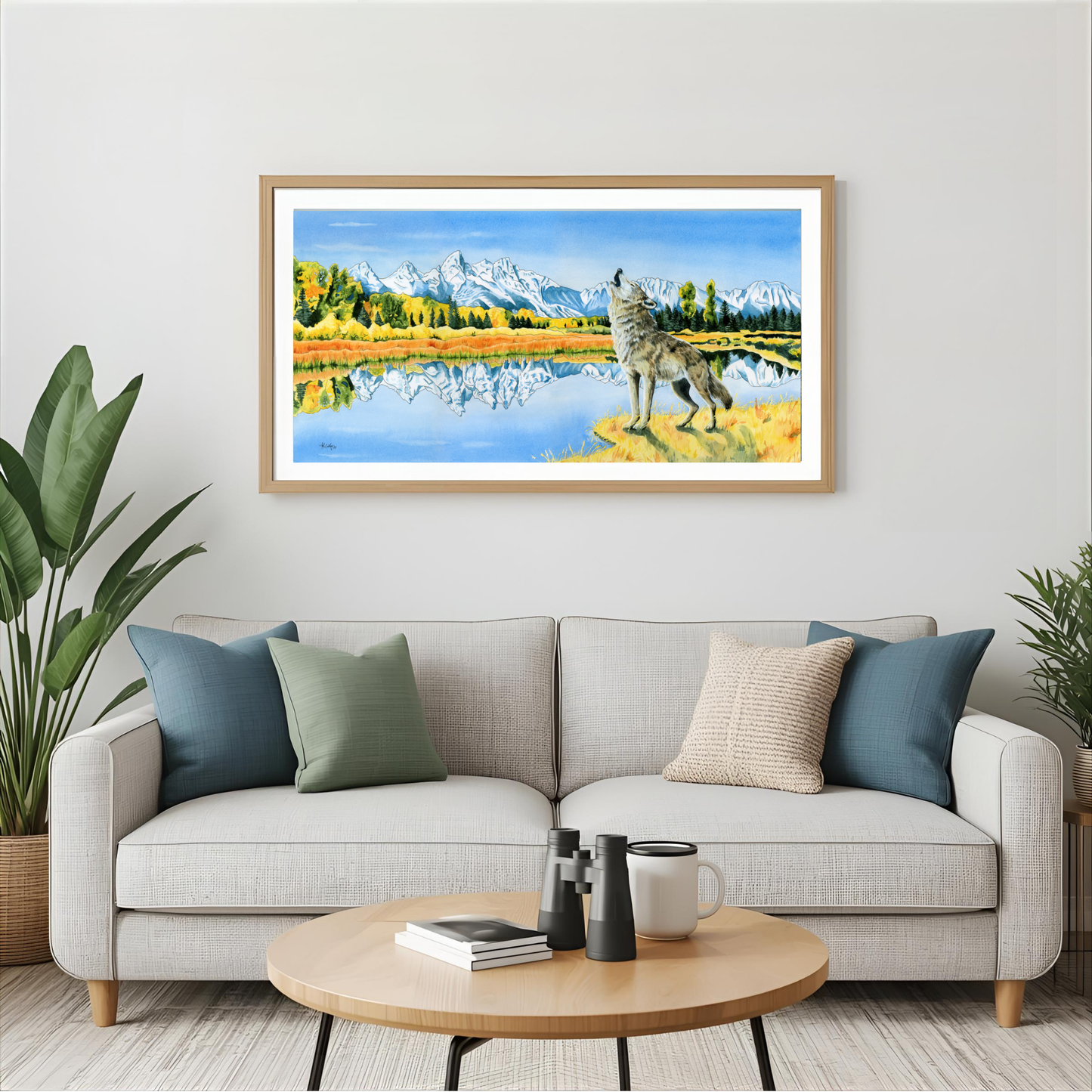 Calling the Pack – Grand Tetons Wolf Paper Fine Art Print