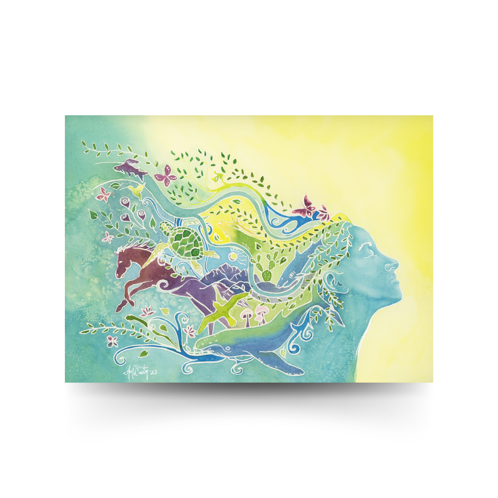 The Vision Within – Wildlife-Inspired Watercolor Original Painting ...