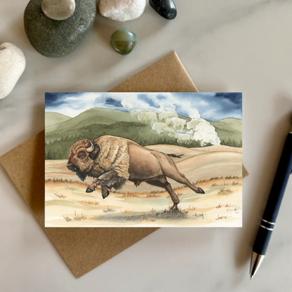 Yellowstone Thunder - Yellowstone National Park Greeting Card