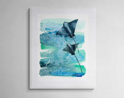 Time Together — Eagle Ray Fine Art Print